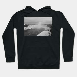 Niagara Falls in Black and White Hoodie